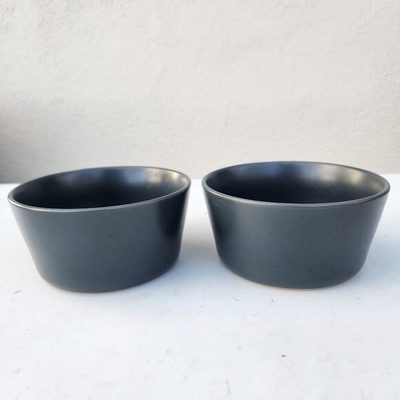 NEW Set of 2 Stone Lain Stoneware Round bowls Dinnerware Gray Replacement Matte - Picture 2 of 10